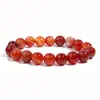 Pulsera Transfronteriza de Piedra Natural, Pulsera de Cristal con Cuentas de Ágata Roja, Simple y Elegante, Lista para Venta al por Mayor