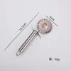 Cortador de pizza de aço inoxidável, utensílios de cozinha para uso doméstico, ferramentas de confeitaria, cabo de tubo redondo, cortador de pizza, rolo cortador