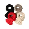 Bufanda Larga Gruesa 100% Cachemira Pura Estilo Nuevo Unisex Color Sólido Otoño/Invierno Chal Calentador de Cuello