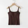 Dropshipping Nuevo Estilo Camisola Larga de Tirantes Finos para Mujer Primavera y Verano con Copas en el Pecho para Usar en Capas o Sola