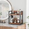 Estante de Almacenamiento Combinado de Madera de Hierro Estante de Especias para Cocina Estante de Almacenamiento para Baño Estante de Almacenamiento por Capas Estante de Almacenamiento Multicapa para Cosméticos