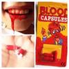 Decoración de Halloween, juguete de parodia de persona completa, píldora de sangre falsa, cápsula de simulación de píldora de sangre, accesorios de actuación de mascarada