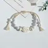 Pulsera de Cerámica Jingdezhen Nueva Pulsera de Cerámica China Joyería Estudiante Estilo Tíbet Cuerda Trenzada a Mano Puesto Regalo para Estudiante
