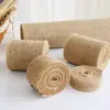 Yute Puro Múltiples Opciones de Ancho Cinta de Arpillera Festival Floral Caja de Regalo Atado Fiesta Boda Accesorios Hechos a Mano Mantel