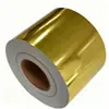 Fuerte Adhesivo Fondo Blanco Dragón Dorado Claro Dragón Dorado Mate Mascota Material Autoadhesivo Rodillo Dorado Cepillado Material de Rollo Impermeable Resistente al Desgarro