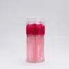 Cepillos para pestañas desechables de botella transfronterizos con mangos de cristal, cepillos en espiral, cepillos de colores para extensión de pestañas, herramientas de belleza, empaquetados individualmente