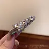 Pinza para el pelo de pico de pato, resistente, iridiscente, incrustada de pedrería, perla, vintage y elegante, para mujer, adecuada para peinar flequillos, un accesorio de lujo para el cabello
