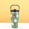 Nuevo Vaso Navideño para Coche de 20 oz de Gran Capacidad 304 Acero Inoxidable Vaso Termo al Vacío Alto Valor de Color Vaso Portátil de Mano