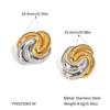 Aretes de la serie de combinación de colores oro y plata transfronterizos de Europa y Estados Unidos, aretes de moda de lujo ligero, temperamento de alto sentido, joyería de acero inoxidable que combina con todo