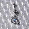 Piercing de umbigo borboleta nicho piercing de umbigo hot girl aço inoxidável cravejado com zircônia piercing de umbigo cross-border mais vendido piercing corporal