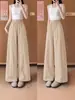 Pantalones cortos de mujer color caqui, nuevo estilo verano 2026, populares este año, pantalones cortos holgados casuales de pierna ancha