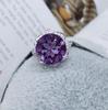 Anillo de Plata S925 Chapado en Platino Incrustado con Amatista