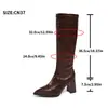 Botas Altas de Tacón Grueso por Encima de la Rodilla para Mujer 2025 Otoño e Invierno Nuevas Botas de Caballero de Punta Fina con Tacón Grueso y Suela Gruesa Venta al por Mayor