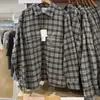 Camisa de Franela a Cuadros con Doble Bolsillo Manga Larga para Hombre Mujer Camisa de Aire Acondicionado 488795/486615/488794