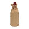 Bolsa de vino de lino de fábrica, funda para botella de vino para cata a ciegas, bolsa de lino con cordón para botella de vino, bolsa de lino para vino
