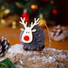 Pingente de veado de natal decorações para árvores de natal festa de fim de ano layout de cena de mesa alce bola de tolo veado de natal