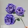 Rosa de coral artificial con corazón de espuma que no se deforma, flor artificial para sala de estar, sesiones de fotos y salón de bodas