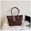 Shuai Mi Jia Moda Estilo Coreano Bolsa Tote Grande Capacidade Feminina 2026 Nova Bolsa de Ombro Simples Casual Bolsa para Trabalho/Trajeto