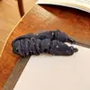 Pinza Única de Lunares Plisados Diseño de Pinza Banana Accesorio para el Cabello Chica de Moda Cola de Caballo Rodete Clip Retorcido Adorno para el Cabello