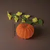 Popular Adorno de Calabaza Tejido a Crochet Hecho a Mano Transfronterizo Decoración de Modelo de Simulación para Fiesta de Halloween Calabaza