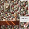 Papel Pintado Adhesivo de Flores Grandes Americanas Pared de Fondo Cálida para Dormitorio Renovación Pastoral Francesa Retro Pegatina Decorativa de Pared Papel Pintado para Invitados