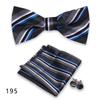 Conjunto de tres piezas de corbata y pañuelo de bolsillo para hombre, de poliéster, con estampado para banquetes, bodas, camisas, lazos y cuello con flores