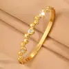 Pulsera Irregular Europea y Americana de Moda Transfronteriza con Cierre, Cuentas Redondas y Diamantes, No se Desvanece, Pulsera Versátil de Acero Inoxidable para Mejores Amigas