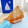Tarjeta de felicitación tridimensional hecha a mano para viajes de jubilación universal creativa, Tarjeta de regalo de vacaciones de verano en la playa, Regalo universal de cumpleaños