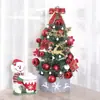 Criptografia de desktop árvore de Natal Dourado vermelho não solta pó Natal mini pacote decoração de recepção diy pequena decoração