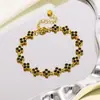 Pulseira Flor de Aço Inoxidável com Pétalas de Flor Coloridas Incrustadas com Zircônia Colorida - Joias para Venda no Atacado