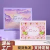 Estilo Pintura al Óleo Caja de Regalo Tulipán Rosa Día de la Mujer 38 Caja de Regalo Morada para la Diosa Madre