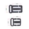 Fivela de ajuste de cinta de mochila unilateral de três vias Bagagem de fivela japonesa Entalhe de plástico de três marchas