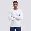 Camisetas de Manga Longa Protetoras do Sol de Secagem Rápida para Homens Verão Corrida Treinamento Calças de Compressão Yoga Tubarão Roupas Esportivas Fitness