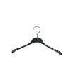 Percha de Plástico para Ropa de Comercio Exterior Marca Tienda de Ropa para Mujer Tienda de Ropa Negra Sólida Engrosada Antideslizante Perchero con Logo Personalizado