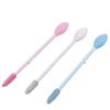 Cepillo limpiador de silicona de doble cabezal, cepillo para puntos negros, acné, nariz, masaje manual, exfoliante facial, cepillo para rímel de doble propósito