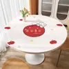 Toalha de Mesa Redonda Impermeável e à Prova de Óleo Sem Lavar Pvc Vidro Macio Tapete de Mesa Redonda Luxo Acessível Mesa de Jantar de Alto Nível Tapete de Mesa de Centro