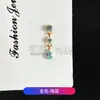 Brincos de Liga de Titânio F136 Cravejados com Zircônia 5A Pingente Gota D'água Haste Interna Brincos de Osso da Orelha Joias de Piercing de Titânio G23