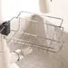 Prateleira de Drenagem Multiuso para Banheiro e Cozinha Suprimentos Domésticos Prateleira de Armazenamento para Torneira Prateleira de Armazenamento de Escova de Dente Camada Única