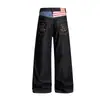 Jeans Modernos Estilo Americano Modelo Nuevo 2026, Corte Holgado con Estampado de Estrellas y Rayas, Pantalones de Pierna Ancha Elegantes y Únicos