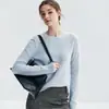 Kang Sai Ni~Suéter de Cashmere com Gola Redonda Feminino 100% Cashmere Puro Tricô Outono Inverno Manga Longa Pulôver Camada Base