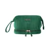 Nova Bolsa de Maquiagem Fashion, Grande Capacidade, Bolsa Portátil para Armazenamento de Cosméticos, Necessaire de Viagem de Camada Dupla