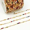 Shein Nova Corrente Colorida de Cristal com Cruz de Pérolas Materiais para Fazer à Mão Roupas Colar Pulseira Corrente para Óculos