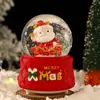 Papai Noel Transfronteiriço Bola de Cristal Luminosa Caixa de Música Enfeites Decoração de Natal Bola de Vidro Presentes para Crianças Venda por Atacado