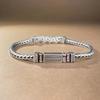 2024 Nova Chegada Pulseira Tecida Artística Retrô Masculina Personalizada Hip Hop Punk Textiva Moda Pulseira