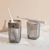 Taza de Enjuague Bucal para Viaje, Taza para Cepillo de Dientes, Set de Cepillo de Dientes, Set de Almacenamiento de Lujo Ligero, Caja Portátil para Pasta de Dientes y Cepillo de Dientes para Aseo Personal en Casa