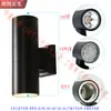 Lámpara de pared exterior led doble cabezal focos hacia arriba y abajo luz de jardín impermeable exterior 6w8w12w24W redonda de aluminio
