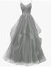 Vestido de noche de banquete para mujer, vestido morado con tirantes, vestido de gasa de hilo color Mori para examen de arte vocal, vestido de noche para anfitriona