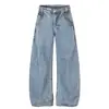 G60081 High Street Jeans Street Masculino Azul Retrô Tendência Estilo Hong Kong Corte Solto Unissex