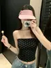 Top Cropped Americano Retrô Estampa de Leopardo Sem Alças Feminino Verão Sexy Slim Fit Sem Mangas Curto Peça Externa Pequeno