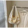 Bolso Tejido de Gran Capacidad Transfronterizo para Mujer Verano 2025 Nuevo Bolso de Hombro Casual Bolso Tote de Alta Gama para Viajes